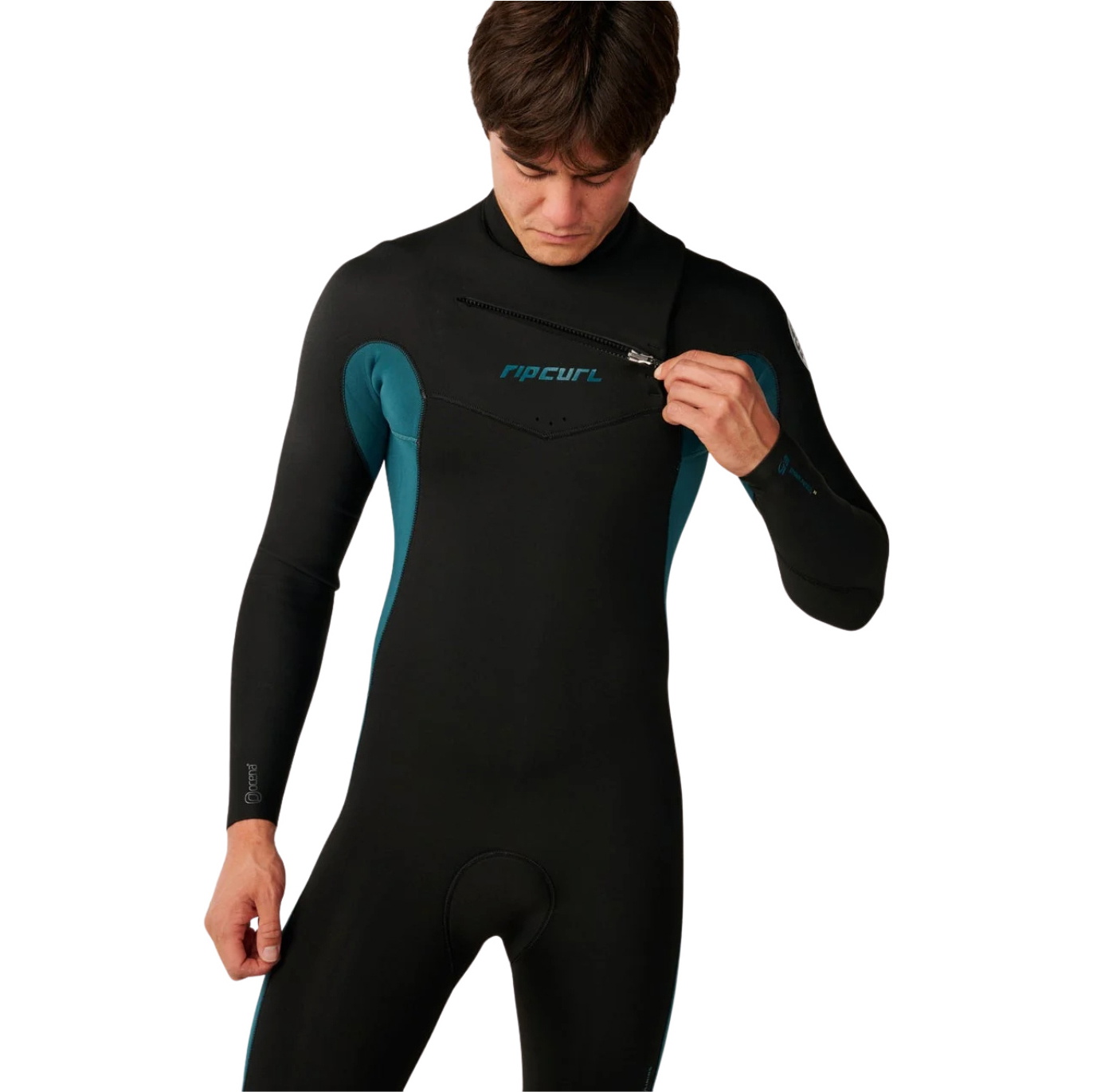 2026 Rip Curl Heren Dawn Patrol 4/3mm Borst Ritssluiting Wetsuit 16QMFS - Green